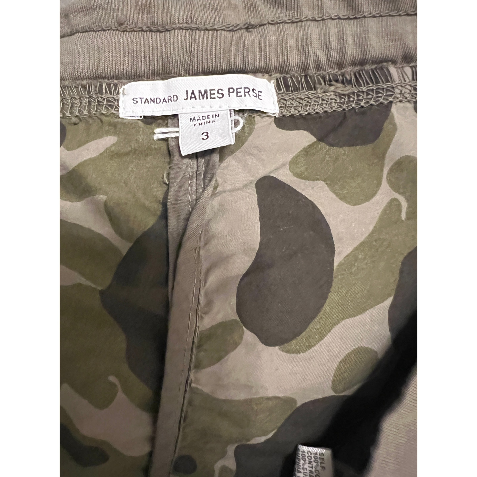 James Perse Camo Cargo Pants Drawstring Pull On Men's L Utility Military Skater — image 3 of 8